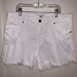 JBD white denim shorts